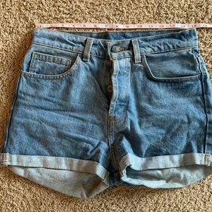 Brandy Melville John galt high waisted denim shorts